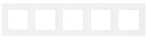 Изображение товара Рамка для розеток и выключателей 5 постов Etika белый Legrand