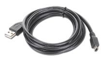 Кабель USB 2.0 интерфейсный AM/miniBM 5P Pro, 1.8 м, позол.конт., черный, пакет CCP-USB2-AM5P-6 Gembird