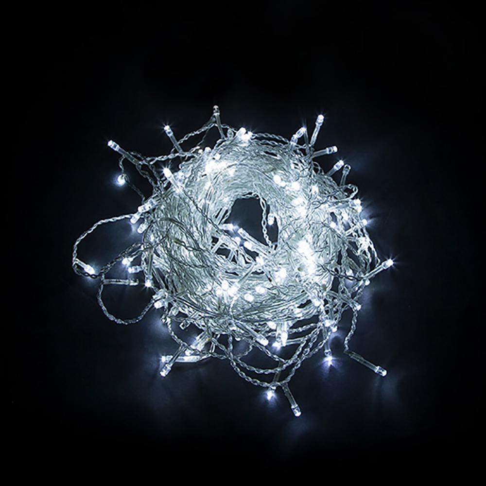 Гирлянда Занавес 3х3м 480Led холодный свет 5000К прозрачный провод 3м IP44 CL24 41627 Feron