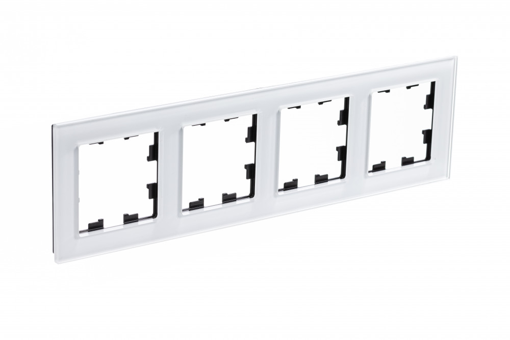 Рамка для розеток и выключателей 4 поста Atlasdesign Nature стекло белый ATN320104 Systeme Electric Рамка для розеток и выключателей 4 поста Atlasdesign Nature стекло белый ATN320104 Systeme Electric