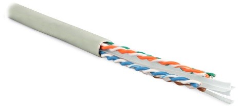 Кабель витая пара неэкранированная U/UTP кат.6 4x2x0,57 (23 AWG) LSZH нг(А)-HF Серая одножильная внутренняя UUTP4-C6-S23-IN-LSZH-GY-305 Hyperline Кабель витая пара неэкранированная U/UTP кат.6 4x2x0,57 (23 AWG) LSZH нг(А)-HF Серая одножильная внутренняя UUTP4-C6-S23-IN-LSZH-GY-305 Hyperline