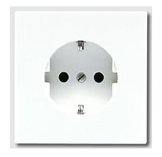 Розетка штепсельная Schuko 16A, без шторок 250V~, белый LS1520WW JUNG