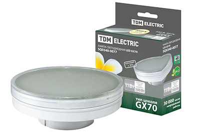 Лампа светодиодная GX70-11Вт-3000 К SQ0340-0077 TDM Лампа светодиодная GX70-11Вт-3000 К SQ0340-0077 TDM