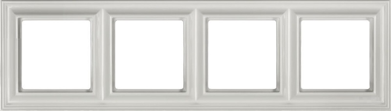 Рамка для розеток и выключателей 4 поста Ecoprofi Deco белый EPD484WW JUNG