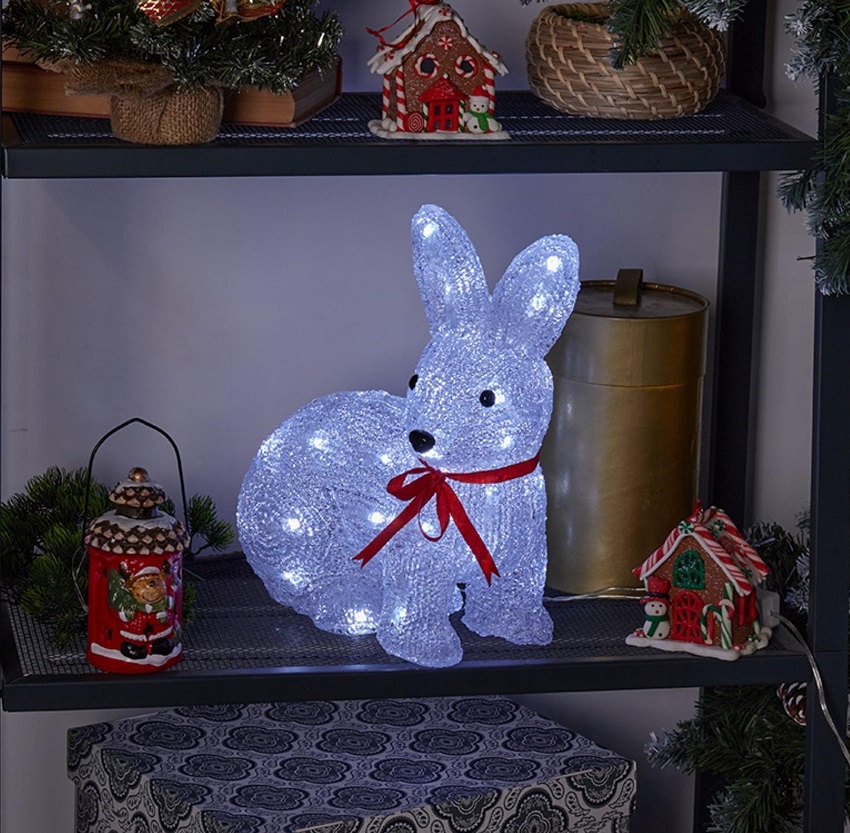 Фигура Зайчик 27*15*32см 40Led холодный белый свет прозрачный провод IP20 ULD-M2732 11032 Uniel Фигура Зайчик 27*15*32см 40Led холодный белый свет прозрачный провод IP20 ULD-M2732 11032 Uniel