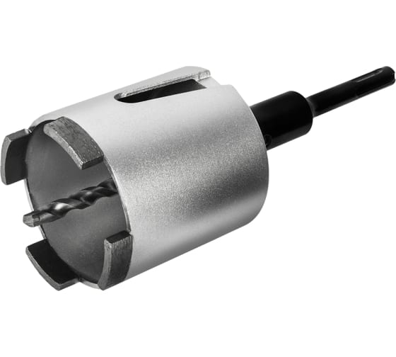 Коронка по бетону алмазная безударная 72 мм SDS-plus (4 сегмента 10мм) серия "Профи" ПРАКТИКА 908-245