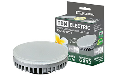Лампа светодиодная GX53-9Вт-3000 К SQ0340-0074 TDM Лампа светодиодная GX53-9Вт-3000 К SQ0340-0074 TDM