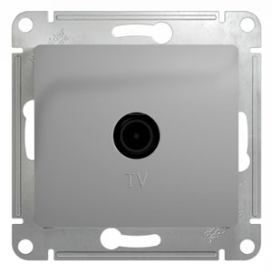 Изображение товара Розетка TV телевизионная GLOSSA скрытой установки оконечная 1dB механизм алюминий GSL000391 Systeme Electric
