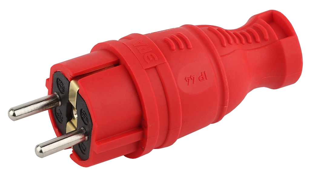 Вилка кабельная каучуковая с заземлением прямая красная 16A V8-RED-IP44 Б0044547 ЭРА Вилка кабельная каучуковая с заземлением прямая красная 16A V8-RED-IP44 Б0044547 ЭРА