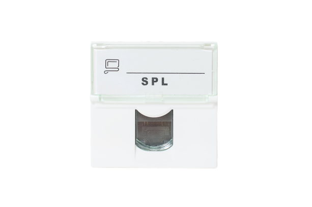 Розетка информационная UTP 1хRJ45 45х45 cat5е 200007 SPL