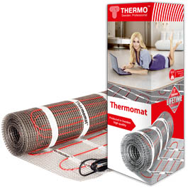 Теплый пол (мат нагревательный) Thermomat TVK-180 2-жил. На сетке 6 м2х180Вт (L=12m)(без термостата) паспорт