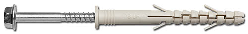 Изображение товара Дюбель фасадный S-UF 10х100 с шурупом HEX SW13/Т40 цинк (Sormat 76012,76112,76017)/упак.100