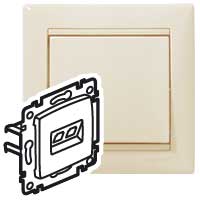 Розетка RJ45+RJ45 компьютерная Valena скрытой установки IP20 UTP cat. 5е бежевый 774131 Legrand