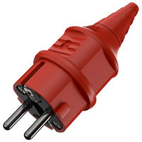 Вилка кабельная силовая 16/230/2 SCHUKO IP44 10839 красная Mennekes