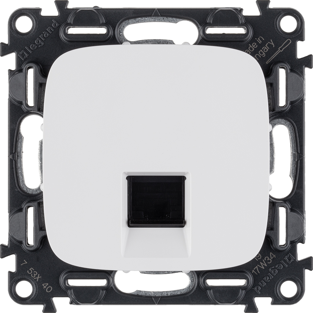 Розетка RJ45 компьютерная Valena ALLURE скрытой установки cat.5е UTP с лицевой панелью белый 753740 Legrand Розетка RJ45 компьютерная Valena ALLURE скрытой установки cat.5е UTP с лицевой панелью белый 753740 Legrand