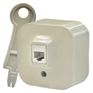 Изображение товара Розетка RJ45 компьютерная Quteo открытой установки cat.5е UTP слоновая кость 782254 Legrand
