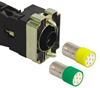Кнопка управления синяя с подсветкой ABLFP-22 1з+1р BBT20-ABLFP-K07 IEK