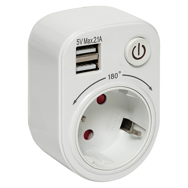 Розеточный блок с USB PROxima SB-01  /1шт/ EKF