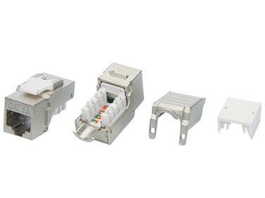 Изображение товара Вставка Keystone Jack RJ-45(8P8C), категория 5e, экранированная KJ9-8P8C-C5e-90-SH-F-WH Hyperline