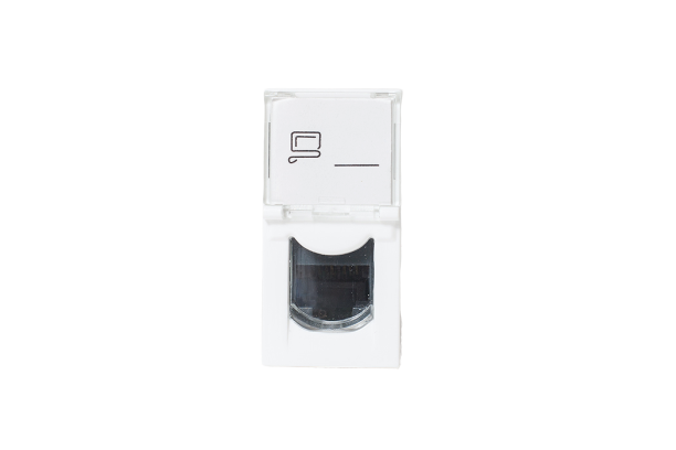 Розетка информационная UTP 1хRJ45 22,5х45 cat5e 200006 SPL