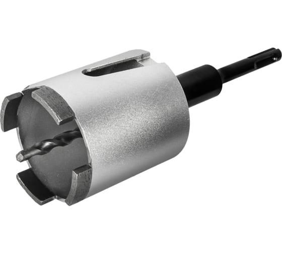 Коронка по бетону алмазная безударная 68 мм SDS-plus (4 сегмента 10мм) серия "Профи" ПРАКТИКА 908-238