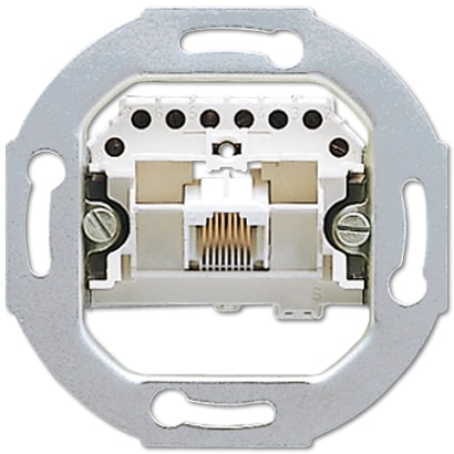 Розетка одинарная RJ11/12 телефонная Ecoprofi 8 полюсов, RJ45 компьютерная категория 3 механизм EPUAE8UPO JUNG Розетка одинарная RJ11/12 телефонная Ecoprofi 8 полюсов, RJ45 компьютерная категория 3 механизм EPUAE8UPO JUNG
