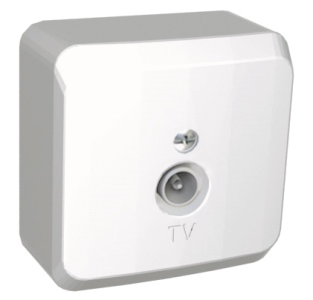 Розетка TV 0,7dB открытой установки TVA-002b / TVA-002B ЭТЮД Schneider Electric Розетка TV 0,7dB открытой установки TVA-002b / TVA-002B ЭТЮД Schneider Electric
