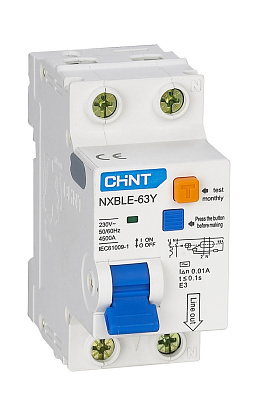 Изображение товара Выключатель автоматический дифференциального тока 6А 1П+N электронный тип AC NXBLE-63Y CHINT