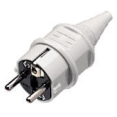 Вилка силовая 16/230/2 SCHUKO IP44 10749 серый Mennekes