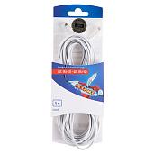 Телефонный удлинитель 6р-4с, 5 м, белый REXANT 06-3210