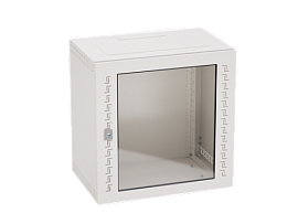 Шкаф телекоммуникационный навесной (настенный) 12 U (600х600х400) дверь стекло, RAL7035 DKC R5STI1240GS