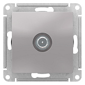 Розетка TV телевизионная Atlasdesign скрытой установки оконечная 1DB механизм алюминий ATN000391 Systeme Electric