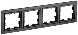 Рамка 4-местная РУ-4-БрЧ черный BR-M42-K02 BRITE  IEK