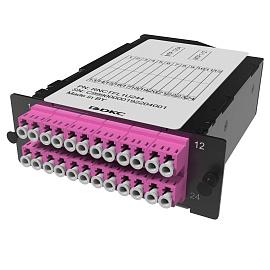 Кассета претерминированная 24ОВ 50/125 OM4, 2xMTP(12)f/12xLC Duplex, 1 HU RNCTFL1U244 DKC
