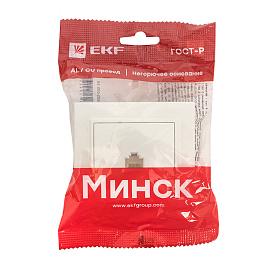 Розетка RJ45 компьютерная Минск скрытой установки в сборе белый ERK01-035-10 EKF