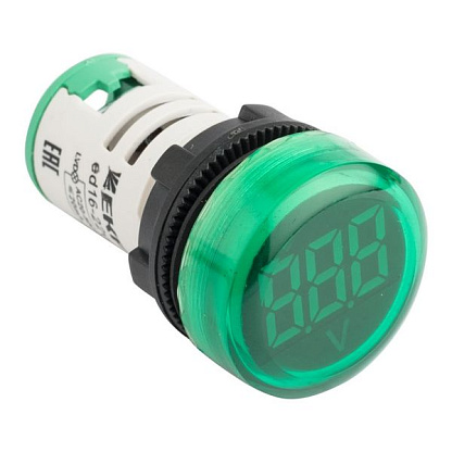Изображение товара Индикатор значения напряжения зеленый ED16-22VD EKF