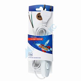 Шнур сетевой 1.8М с выключателем без розетки белый REXANT 06-3251