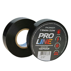 Изолента ПВХ черная 19мм 20м   6817 Pro-Line