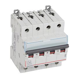 Выключатель автоматический DX3-E 40А 4П четырехполюсный C 6кА 407309 Legrand