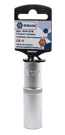 Головка торцевая глубокая  1/2", 16 мм, Cr-V  КОБАЛЬТ 644-078