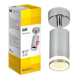 LIGHTING Светильник 4006 накладной настено-потолочный под лампу GU10 хром IEK