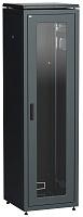 ITK Шкаф сетевой 19" LINEA N 42U 600х600 мм стеклянная передняя дверь черный LN05-42U66-G IEK