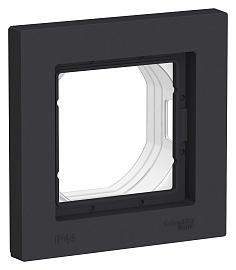 Рамка для розеток и выключателей 1 пост Atlasdesign Aqua IP44 карбон ATN441001 Systeme Electric