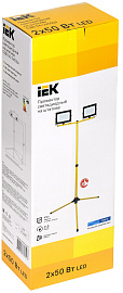 Прожектор светодиодный уличный LED СДО 06-2x50Ш штатив 6500К IP65 черный  LPDO606-2X050-65-K02 IEK