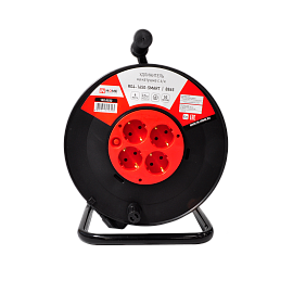 Удлинитель на катушке RG4-1650-SMART с т/з четырехмест с заземлением 16А 50м 8865 4690612010595 IN HOME
