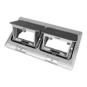 Люк в пол LUK/2x1.5ST на 2x1,5 поста (45х45мм), в комплекте с коробкой и суппортом, сталь.