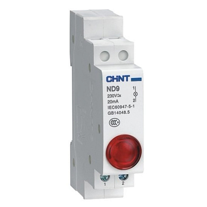 Изображение товара Индикатор ND9-1/r красный, AC/DC230В (LED) 594113 CHINT