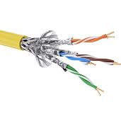 Кабель витая пара кат. 7 экранированный, S/FTP, 4 пары, нг(А)-HF, цвет внешней оболочки желтый, катушка 500 м RN7SFK01YL DKC