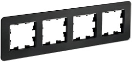 Рамка 4-местная РУ-4-2-Бр стекло черный RE BRITE BR-M42-G-41-K02 IEK