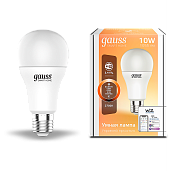 Лампа светодиодная 10 Вт E27 A60 2700K 1055Лм диммируемая LED Грушевидная Smart Home 1070112 GAUSS